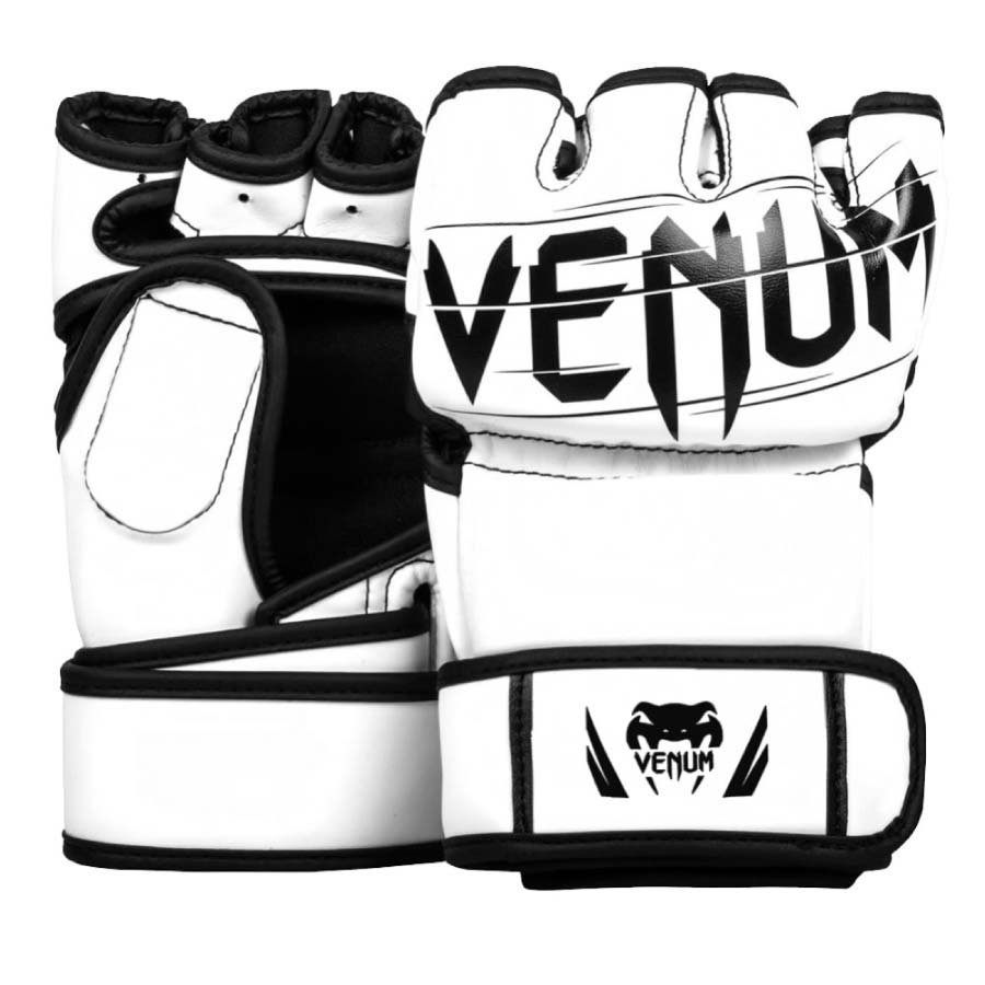 guantes-mma-kickboxing-artes-marciales-blanco Guantes de artes marciales Venum diseño ergonómico