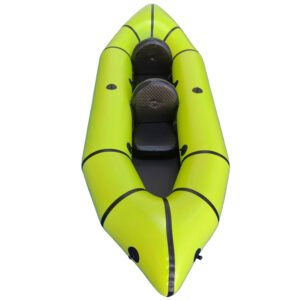 Packraft inflable para actividades outdoor y aventura acuática color amarillo